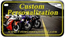 Dye Sublimated Embossed Aluminum Motorcycle Plate