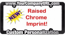 Chrome Raised Imprint License Plate Frame