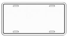 Embossed Aluminum License Plate | Design Template