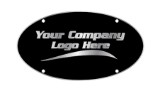 Raised Plastic Oval License Plates