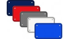 Raised Plastic Motorcycle Plate | Color Options