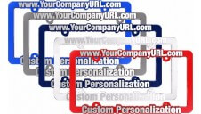 Chrome Raised Imprint License Plate Frame | Color Options